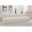 Bowery Hill Contemporary Cream Boucle Fabric Modular Sectional