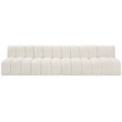 Bowery Hill Contemporary Cream Boucle Fabric Modular Sectional