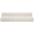 Bowery Hill Contemporary Cream Boucle Fabric Modular Sectional
