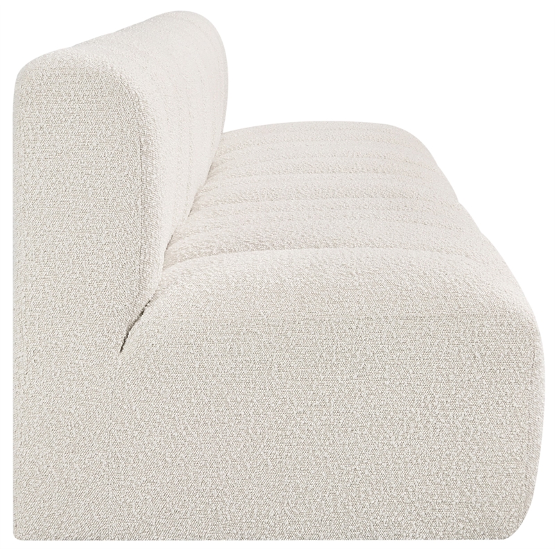 Bowery Hill Contemporary Cream Boucle Fabric Modular Sectional