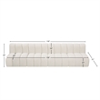 Bowery Hill Contemporary Cream Boucle Fabric Modular Sectional