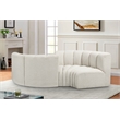 Bowery Hill Contemporary Cream Boucle Fabric Modular Sectional
