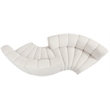 Bowery Hill Contemporary Cream Boucle Fabric Modular Sectional