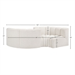 Bowery Hill Contemporary Cream Boucle Fabric Modular Sectional