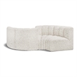 Bowery Hill Contemporary Cream Boucle Fabric Modular Sectional