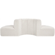 Bowery Hill Contemporary Cream Boucle Fabric Modular Sectional