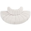 Bowery Hill Contemporary Cream Boucle Fabric Modular Sectional