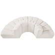 Bowery Hill Contemporary Cream Boucle Fabric Modular Sectional