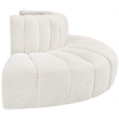 Bowery Hill Contemporary Cream Boucle Fabric Modular Sectional