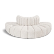 Bowery Hill Contemporary Cream Boucle Fabric Modular Sectional