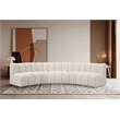 Bowery Hill Contemporary Cream Boucle Fabric Modular Sectional