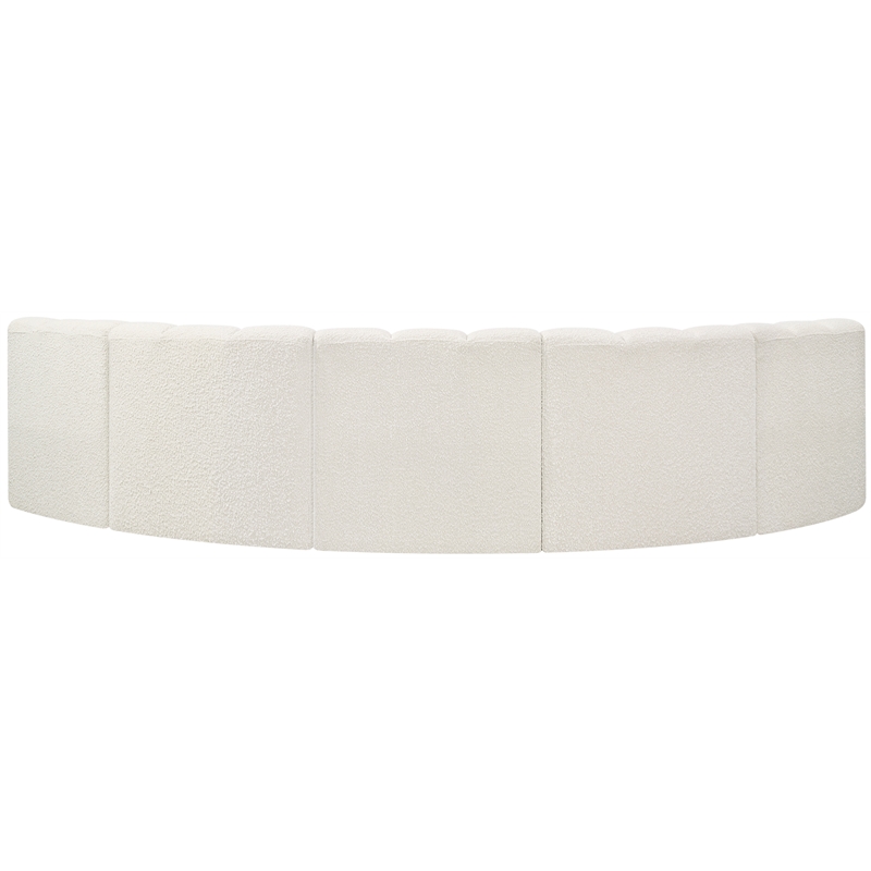 Bowery Hill Contemporary Cream Boucle Fabric Modular Sectional