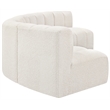 Bowery Hill Contemporary Cream Boucle Fabric Modular Sectional