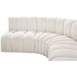Bowery Hill Contemporary Cream Boucle Fabric Modular Sectional