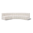 Bowery Hill Contemporary Cream Boucle Fabric Modular Sectional