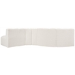 Bowery Hill Contemporary Cream Boucle Fabric Modular Sectional
