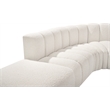 Bowery Hill Contemporary Cream Boucle Fabric Modular Sectional