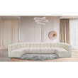 Bowery Hill Contemporary Cream Vegan Leather Modular Sectional