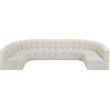Bowery Hill Contemporary Cream Vegan Leather Modular Sectional