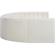 Bowery Hill Contemporary Cream Vegan Leather Modular Sectional