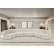 Bowery Hill Contemporary Cream Vegan Leather Modular Sectional