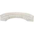 Bowery Hill Contemporary Cream Vegan Leather Modular Sectional