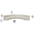 Bowery Hill Contemporary Cream Vegan Leather Modular Sectional