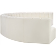 Bowery Hill Contemporary Cream Vegan Leather Modular Sectional