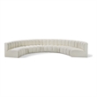 Bowery Hill Contemporary Cream Vegan Leather Modular Sectional