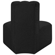 Bowery Hill Contemporary Rich Black Boucle Fabric Reverse Corner
