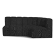 Bowery Hill Contemporary Black Boucle Fabric Modular Sectional
