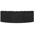 Bowery Hill Contemporary Black Boucle Fabric Modular Sectional