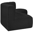 Bowery Hill Contemporary Black Boucle Fabric Modular Sectional