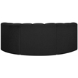 Bowery Hill Contemporary Black Boucle Fabric Modular Sectional