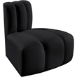 Bowery Hill Contemporary Soft Black Vegan Leather Reverse Corner