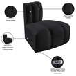 Bowery Hill Contemporary Soft Black Vegan Leather Reverse Corner