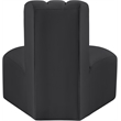 Bowery Hill Contemporary Soft Black Vegan Leather Reverse Corner