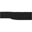 Bowery Hill Contemporary Black Vegan Leather Modular Sectional