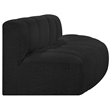 Bowery Hill Contemporary Black Boucle Fabric Modular Sectional