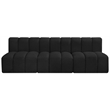 Bowery Hill Contemporary Black Boucle Fabric Modular Sectional