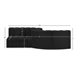 Bowery Hill Contemporary Black Boucle Fabric Modular Sectional