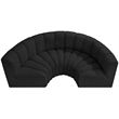 Bowery Hill Contemporary Black Boucle Fabric Modular Sectional