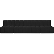 Bowery Hill Contemporary Black Boucle Fabric Modular Sectional