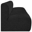 Bowery Hill Contemporary Black Boucle Fabric Modular Sectional