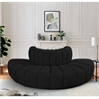 Bowery Hill Contemporary Black Boucle Fabric Modular Sectional