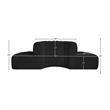Bowery Hill Contemporary Black Boucle Fabric Modular Sectional