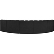 Bowery Hill Contemporary Black Boucle Fabric Modular Sectional