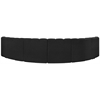 Bowery Hill Contemporary Black Boucle Fabric Modular Sectional