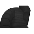 Bowery Hill Contemporary Black Boucle Fabric Modular Sectional