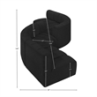 Bowery Hill Contemporary Black Boucle Fabric Modular Sectional